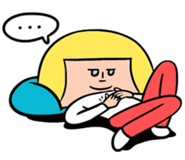 Yellow pickle Girl sticker #3259068