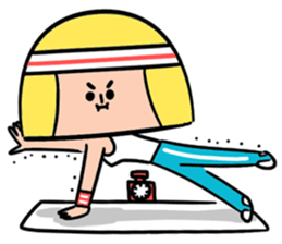 Yellow pickle Girl sticker #3259069