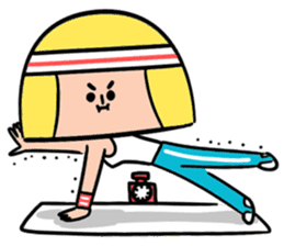 Yellow pickle Girl sticker #3259069