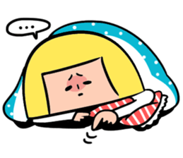 Yellow pickle Girl sticker #3259071