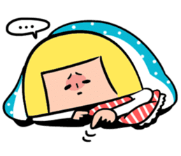 Yellow pickle Girl sticker #3259071