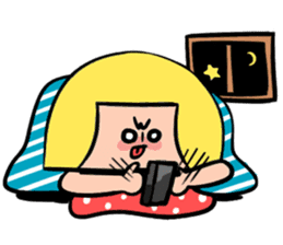 Yellow pickle Girl sticker #3259073