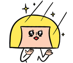 Yellow pickle Girl sticker #3259074