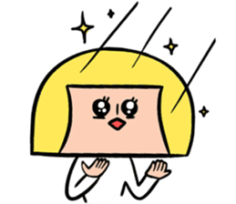 Yellow pickle Girl sticker #3259074