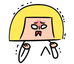 Yellow pickle Girl sticker #3259077