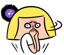 Yellow pickle Girl sticker #3259078