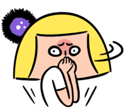 Yellow pickle Girl sticker #3259078