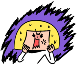 Yellow pickle Girl sticker #3259084