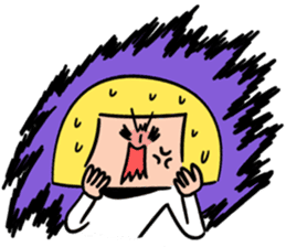 Yellow pickle Girl sticker #3259084