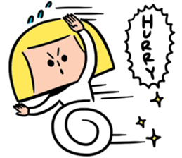 Yellow pickle Girl sticker #3259085