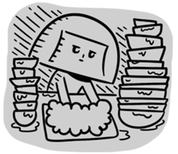 Yellow pickle Girl sticker #3259089