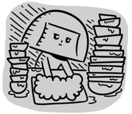 Yellow pickle Girl sticker #3259089