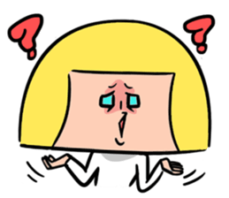 Yellow pickle Girl sticker #3259091