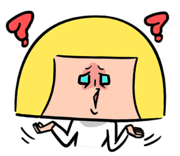 Yellow pickle Girl sticker #3259091