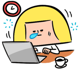 Yellow pickle Girl sticker #3259093