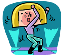 Yellow pickle Girl sticker #3259094