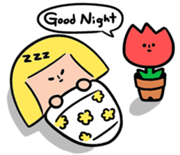 Yellow pickle Girl sticker #3259096