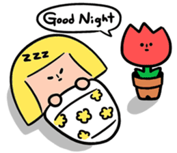 Yellow pickle Girl sticker #3259096