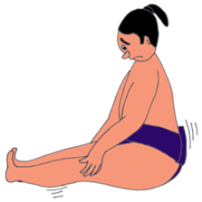 Sumo wrestler, Yowane-yama. sticker #3259290