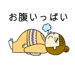 Unique girl wearing a kimono . sticker #3260225