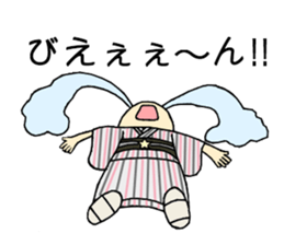 Unique girl wearing a kimono . sticker #3260234