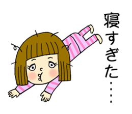 Unique girl wearing a kimono . sticker #3260255