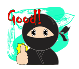 Black ninja sticker #3260460