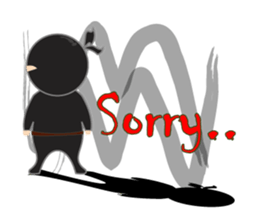 Black ninja sticker #3260462