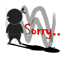 Black ninja sticker #3260462