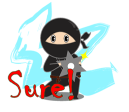 Black ninja sticker #3260463
