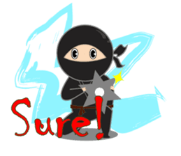 Black ninja sticker #3260463
