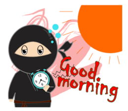 Black ninja sticker #3260465