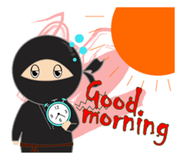 Black ninja sticker #3260465