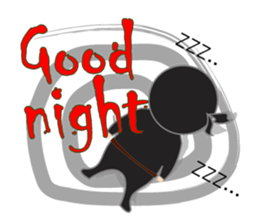 Black ninja sticker #3260466