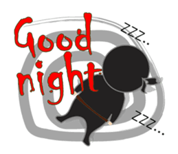 Black ninja sticker #3260466