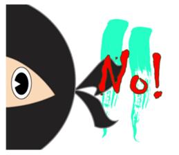 Black ninja sticker #3260468
