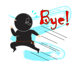 Black ninja sticker #3260475