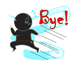 Black ninja sticker #3260475