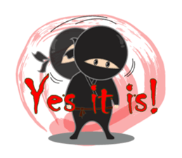 Black ninja sticker #3260477