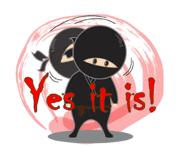 Black ninja sticker #3260477