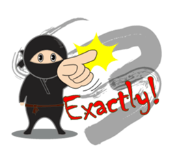 Black ninja sticker #3260478