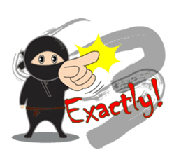 Black ninja sticker #3260478