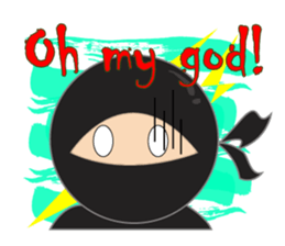 Black ninja sticker #3260480