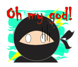 Black ninja sticker #3260480