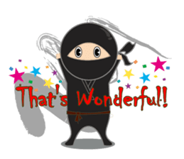 Black ninja sticker #3260482