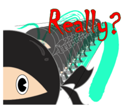 Black ninja sticker #3260484