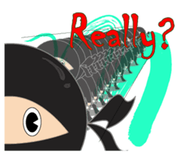 Black ninja sticker #3260484