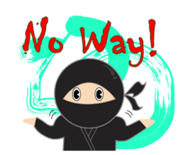 Black ninja sticker #3260488
