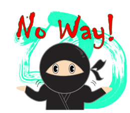 Black ninja sticker #3260488