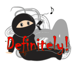 Black ninja sticker #3260490